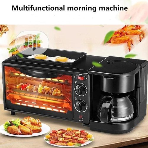 Machine A Petit-Déjeuner 3 En 1( Four 9L- cafetière 0,6L - Poêle)