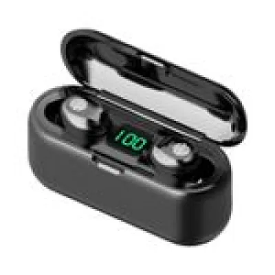 Bolizma Écouteurs sans fil Bluetooth 5.4 avec boîtier de charge à écran LED, écouteurs intra-auriculaires 8 mm, son stéréo HiFi, boîtier 600 mAh, 60 h en veille, commande tactile, IPX5 étanche, charge rapide Type-C