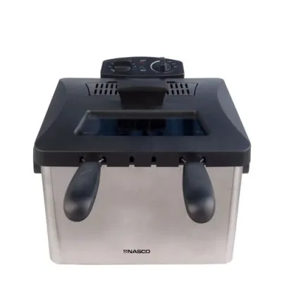 Nasco Friteuse à Air 4,5 L – Technologie Rapid Air, Cuisson Saine avec Jusqu'à 90 % de Matières Grasses en Moins - Noir-Boitier En Acier Inox
