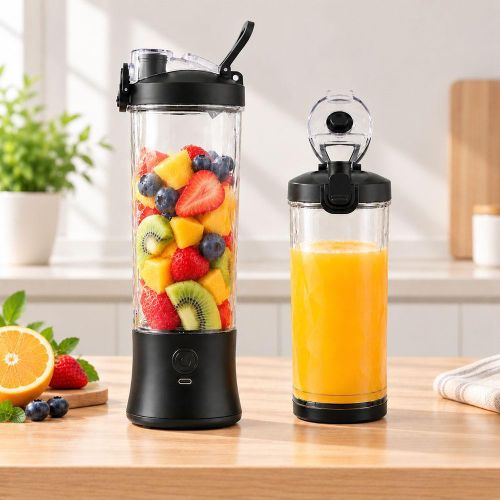 Mini Blender Portable KITCHA 150W – 600 ml, 3000 mAh et 10 Lames Inox