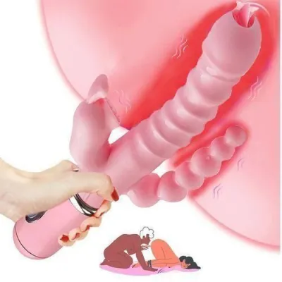 Stimulateur Intime Féminin 3 en 1 Rose – 12 Modes
